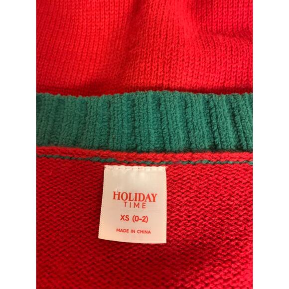 Holiday Time Cardigan Sweater Snowflakes Tree Sequins Hearts Christmas Size XS - Picture 4 of 10